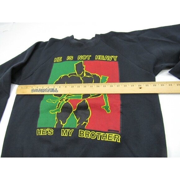 Vtg Hes Not Heavy My Brother Crewneck Sweatshirt XL USA Made Civil‎ Rights Army - Picture 5 of 7